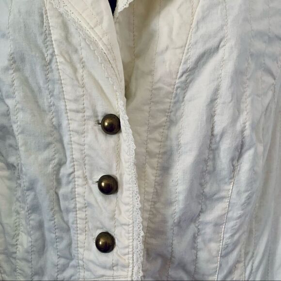 Bandolino Cream Cropped Blazer Jacket Size 10 - Picture 6 of 14